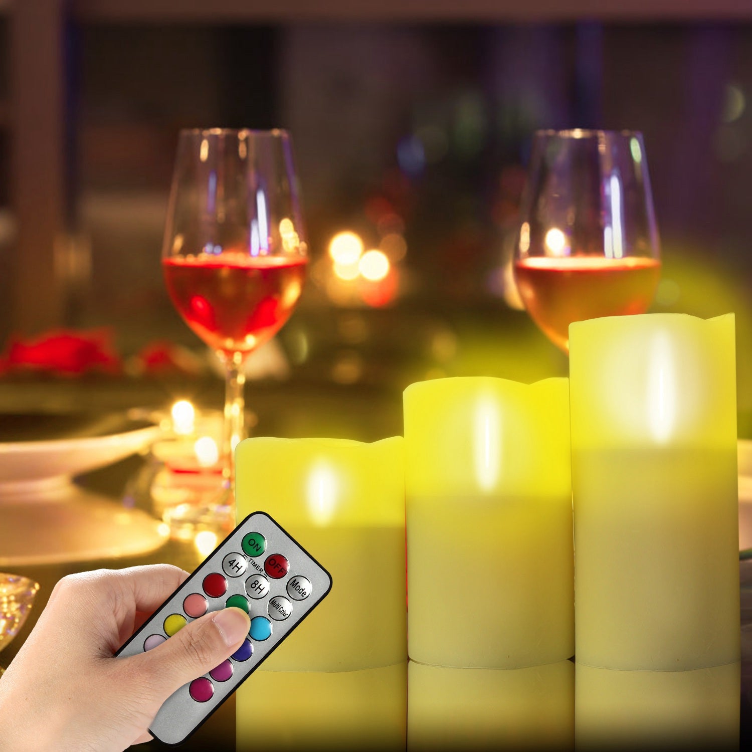 6Pc Flameless Candles Votive Candles Wireless Battery Operated