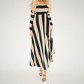 New long skirt striped loose dress women
