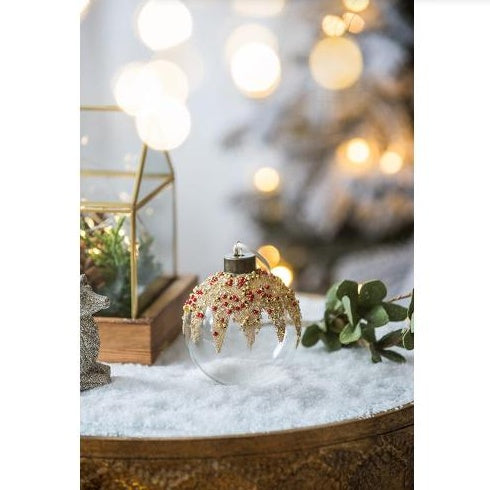 Glass Decorative Hanging Ball Christmas Tree Ornaments Set Of 12