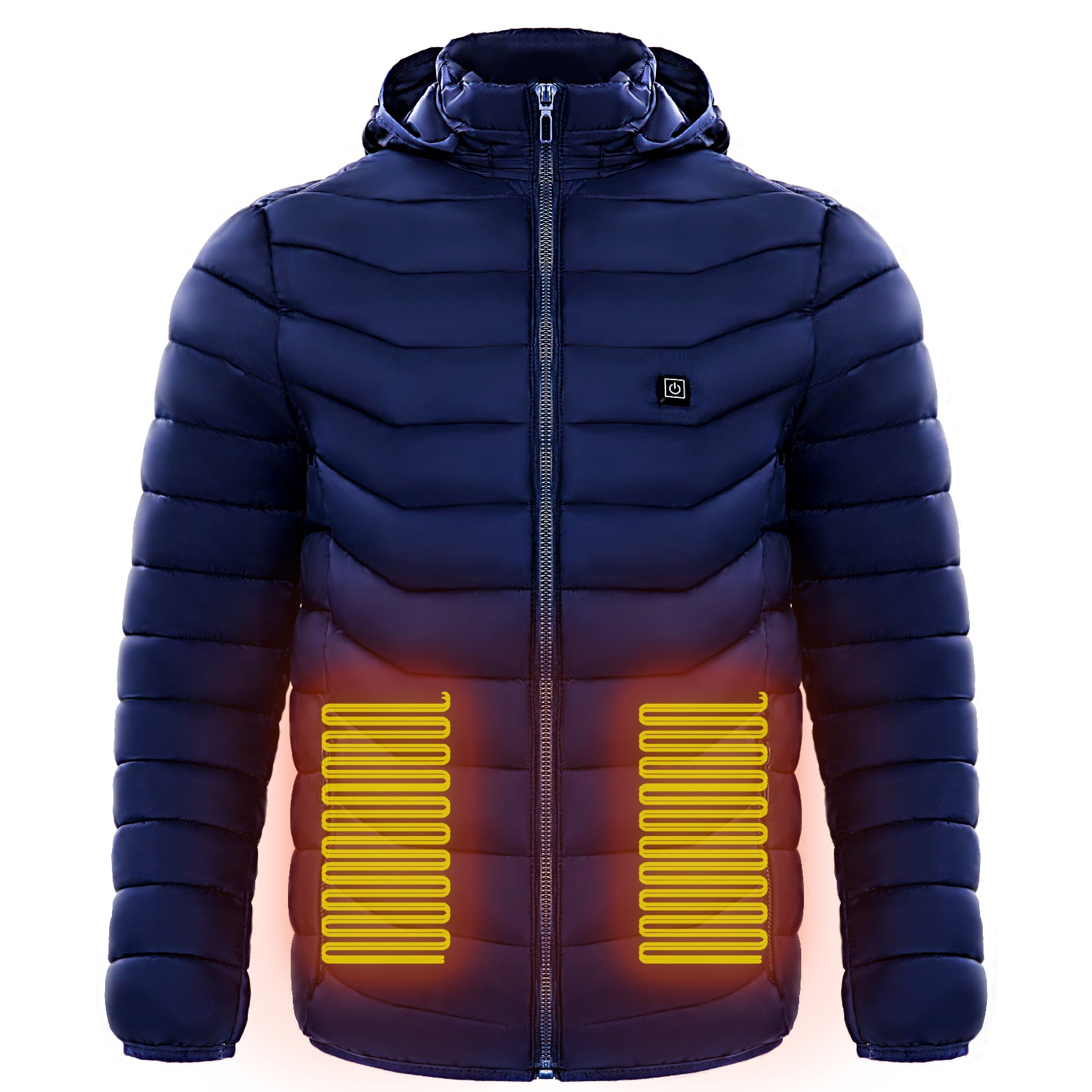 Puffer Jacket Heating Coat Insulated Hood Windbreaker 9Heat Zones