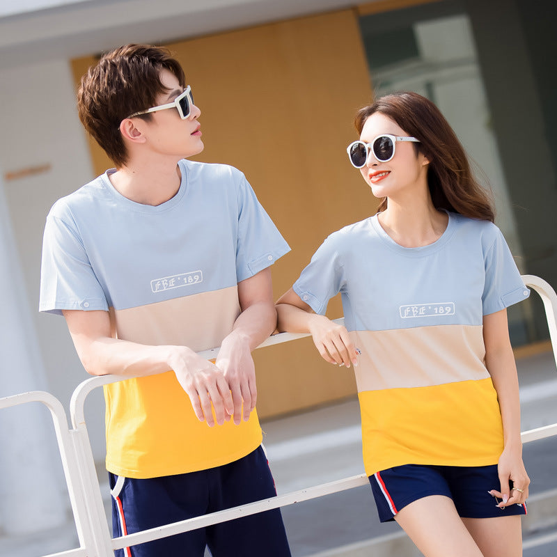Fashion Striped Family Matching Outfits Summer Casual