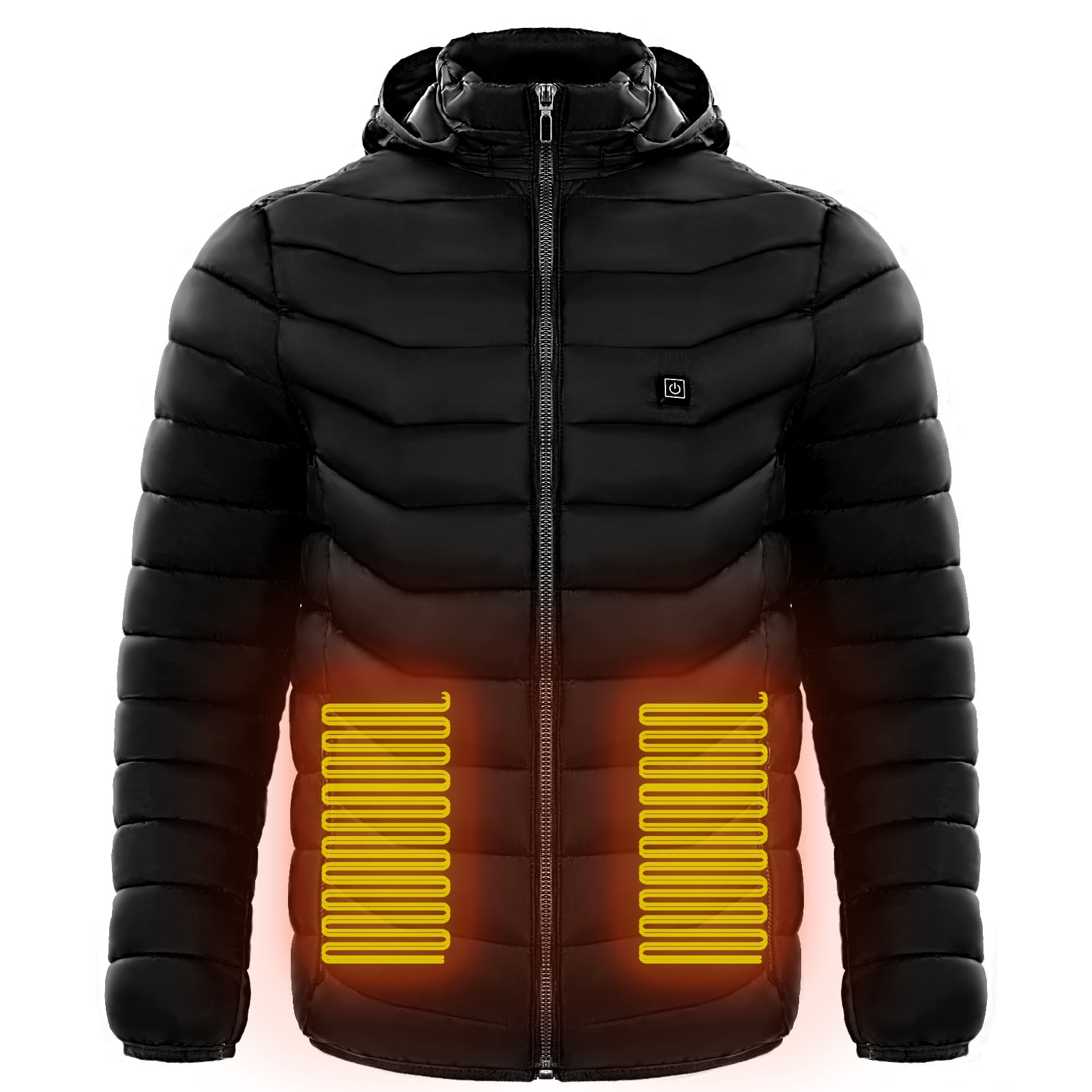 Puffer Jacket Heating Coat Insulated Hood Windbreaker 9Heat Zones