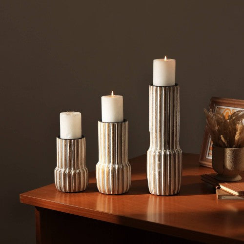 Decorative Wooden Centerpiece Candle Holder