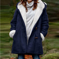 Sherpa Lined Jacket Women Duffle Toggle Coat